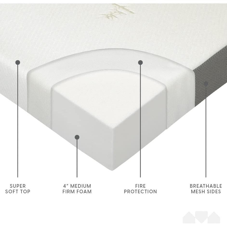 Colchón Trifold Milliard Individual 4" Espuma Lavable