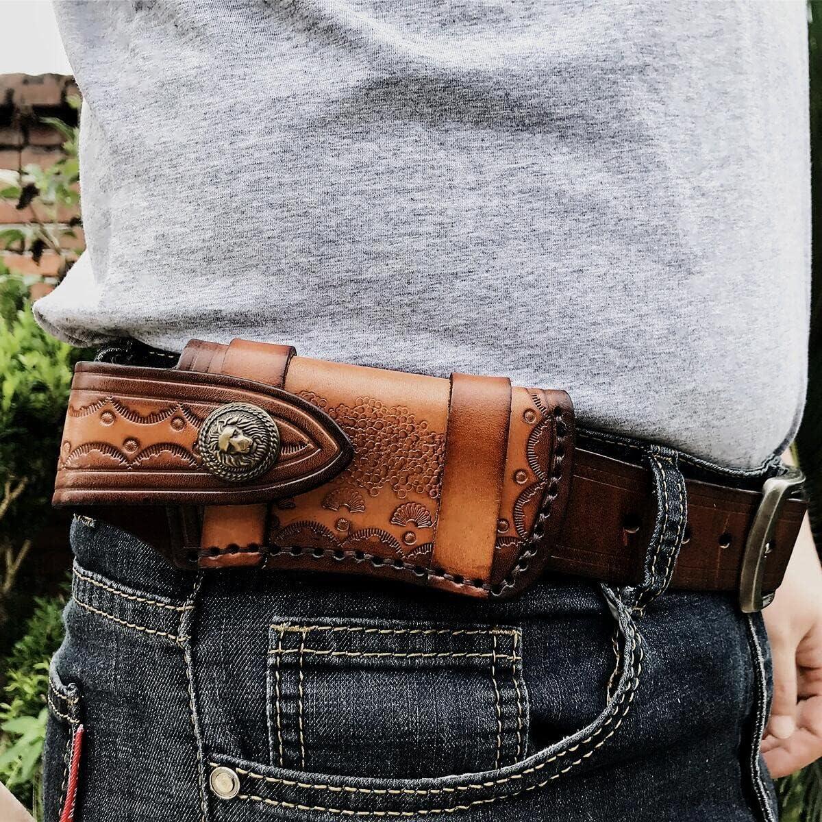 Funda de Cuchillo de Cuero COHOMELARS 10.8 cm Horizontal Marrón