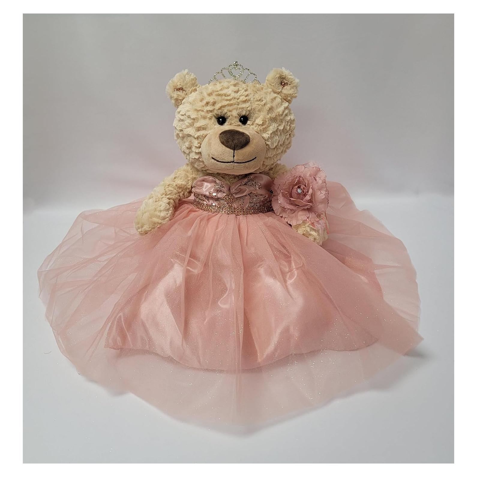 Oso de Peluche Quinceañera Kinnex 50.8 cm Oro Rosa