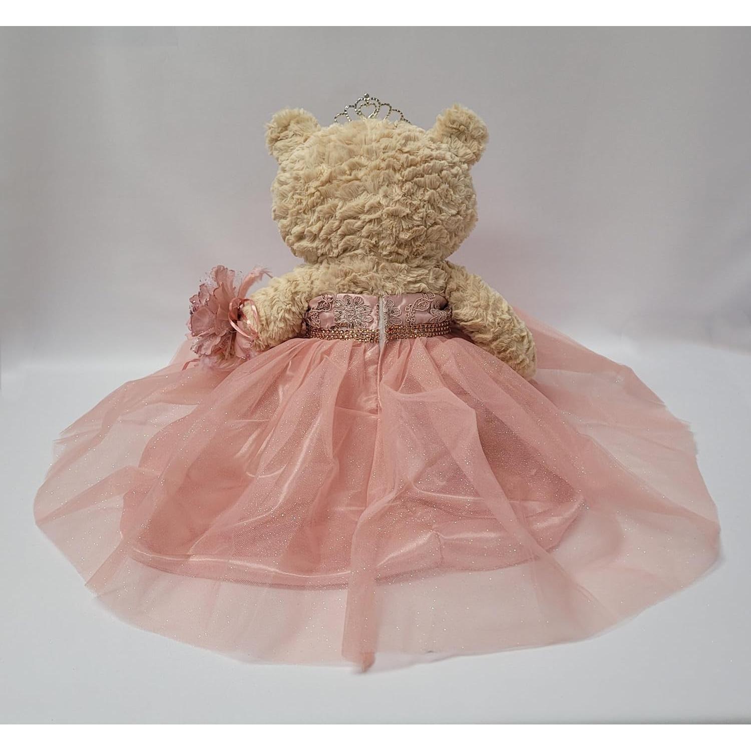 Oso de Peluche Quinceañera Kinnex 50.8 cm Oro Rosa