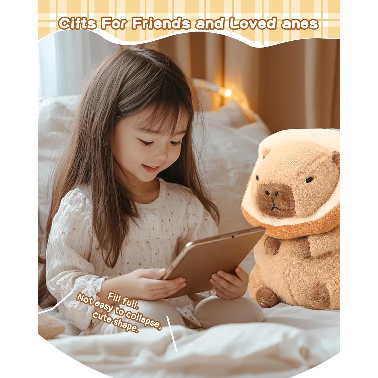 Peluche de Capibara Kawaii Bestsea 25x15 cm Suave y Tierno