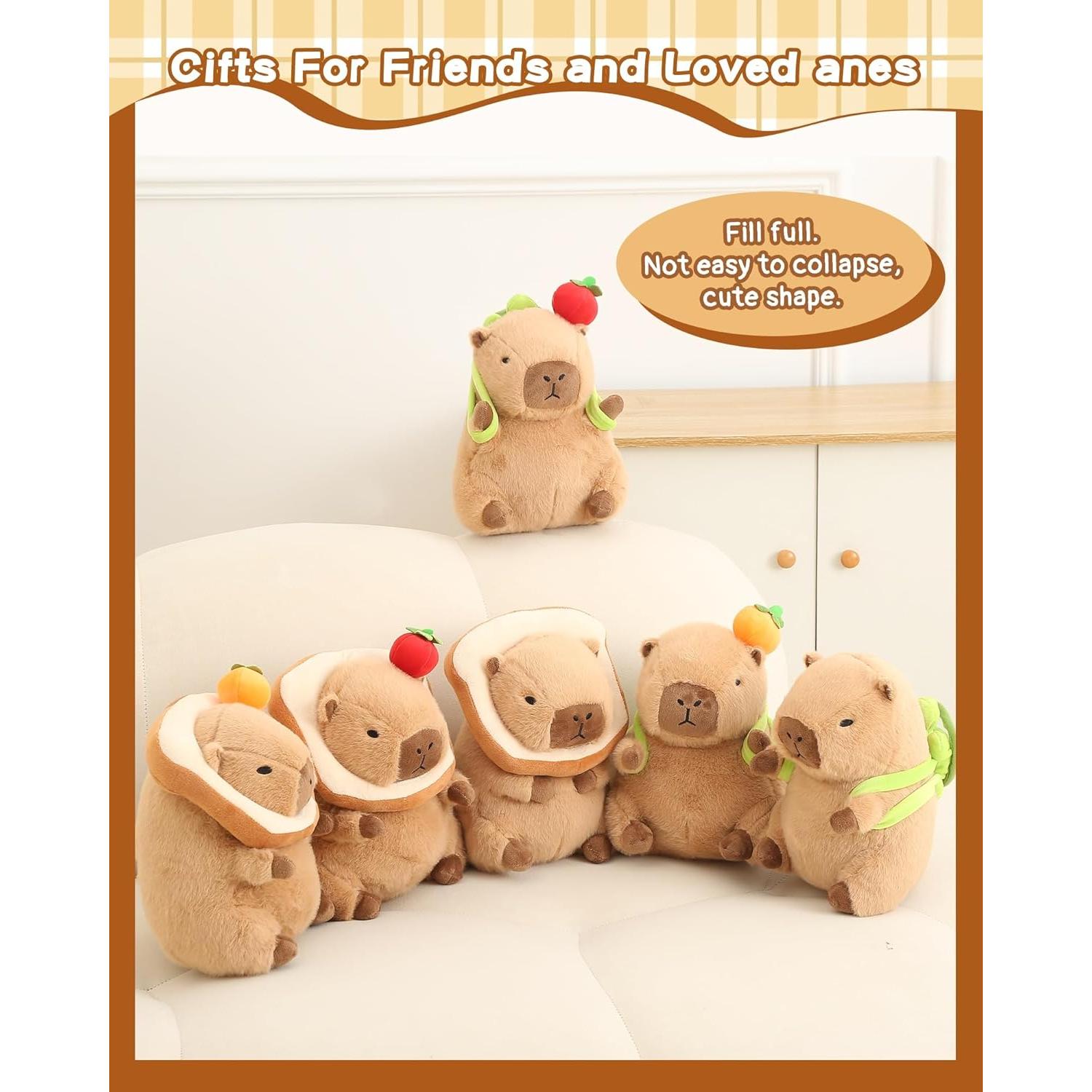 Peluche de Capibara Kawaii Bestsea 25x15 cm Suave y Tierno