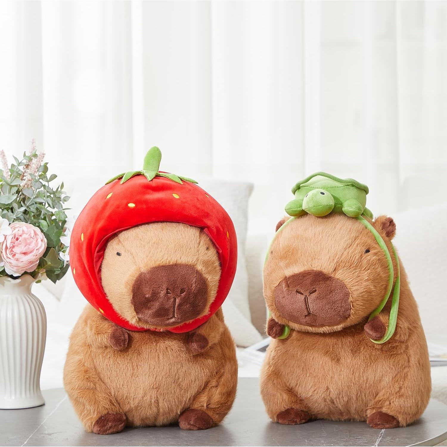 2 Pcs Peluches Capibara Simgoing 23 cm Suaves y Adorables