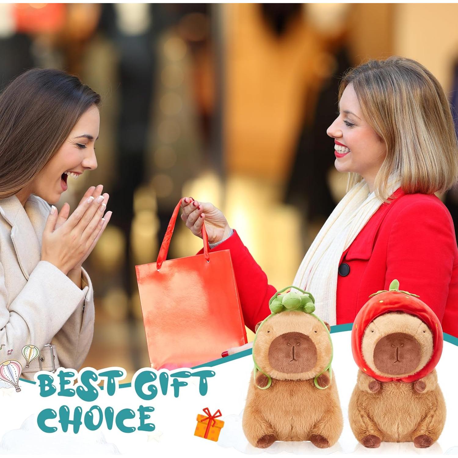 2 Pcs Peluches Capibara Simgoing 23 cm Suaves y Adorables