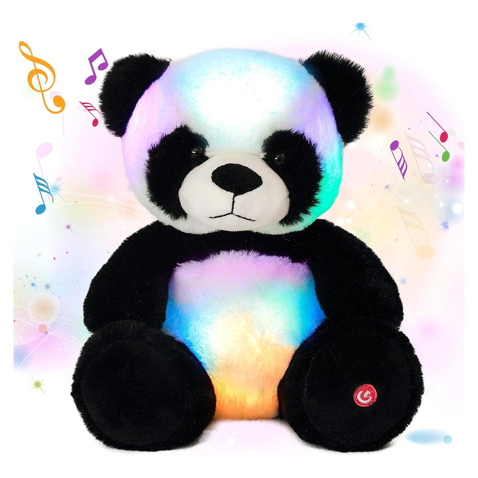 Peluche Panda Musical Cuteoy 25cm Luz LED Canciones