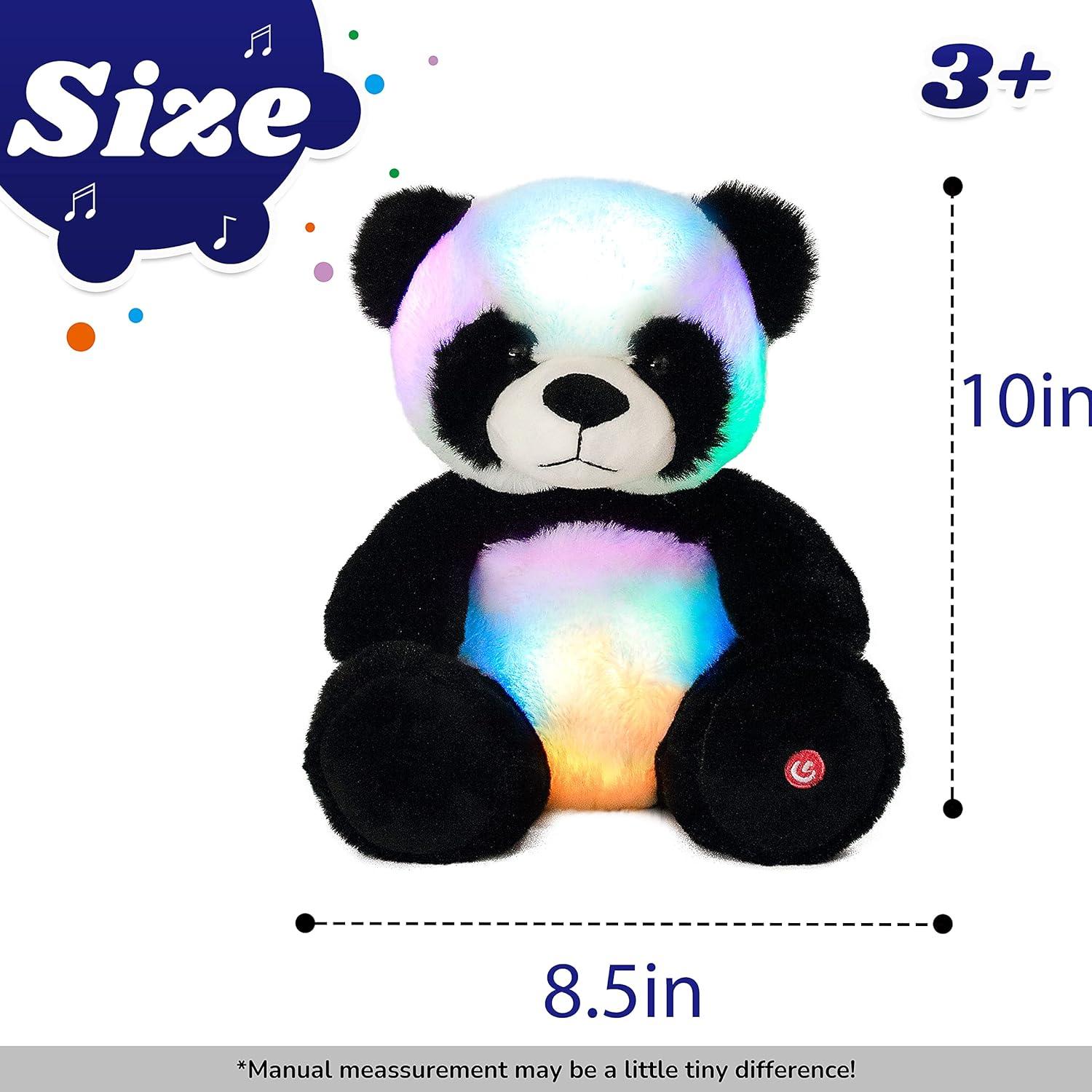 Peluche Panda Musical Cuteoy 25cm Luz LED Canciones