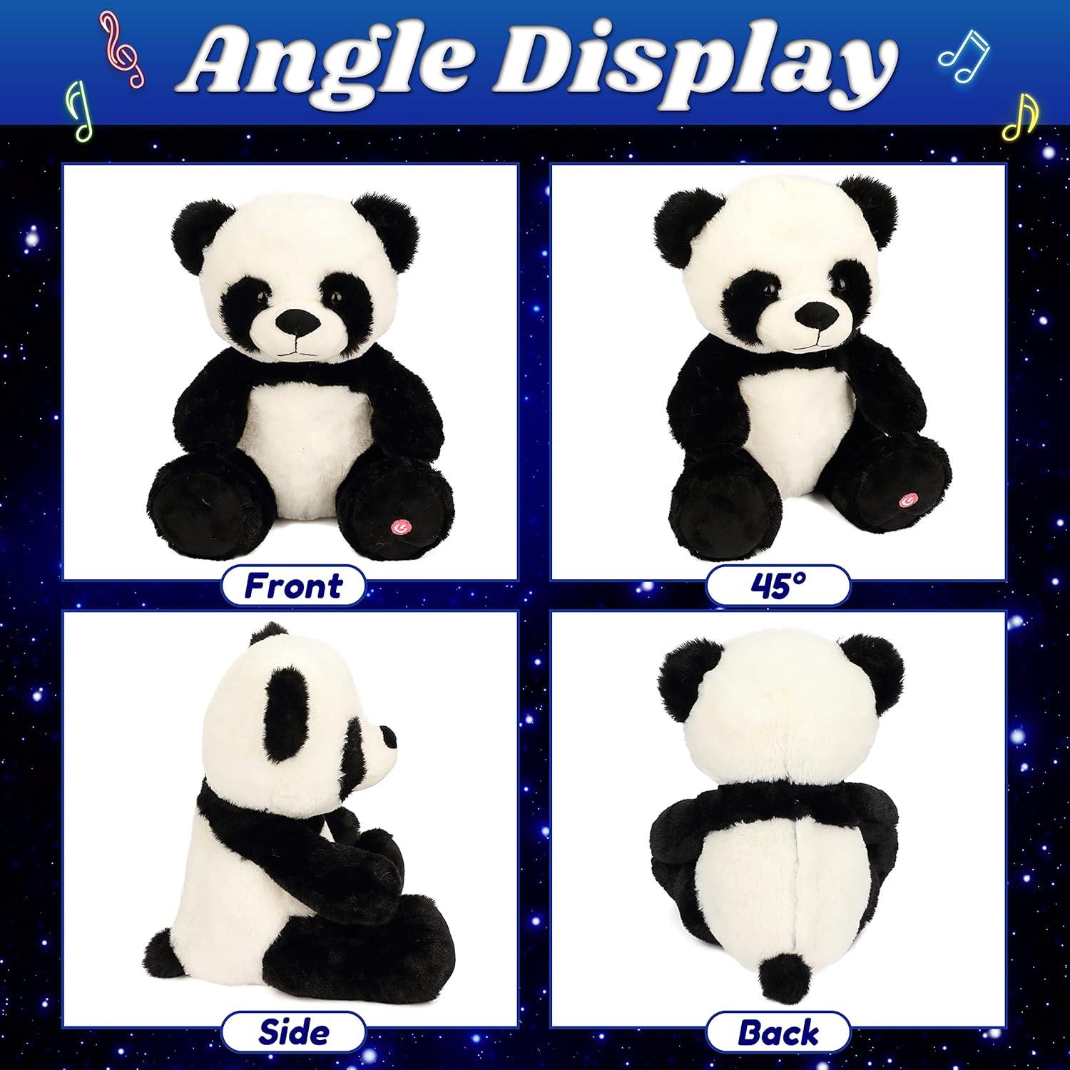 Peluche Panda Musical Cuteoy 25cm Luz LED Canciones