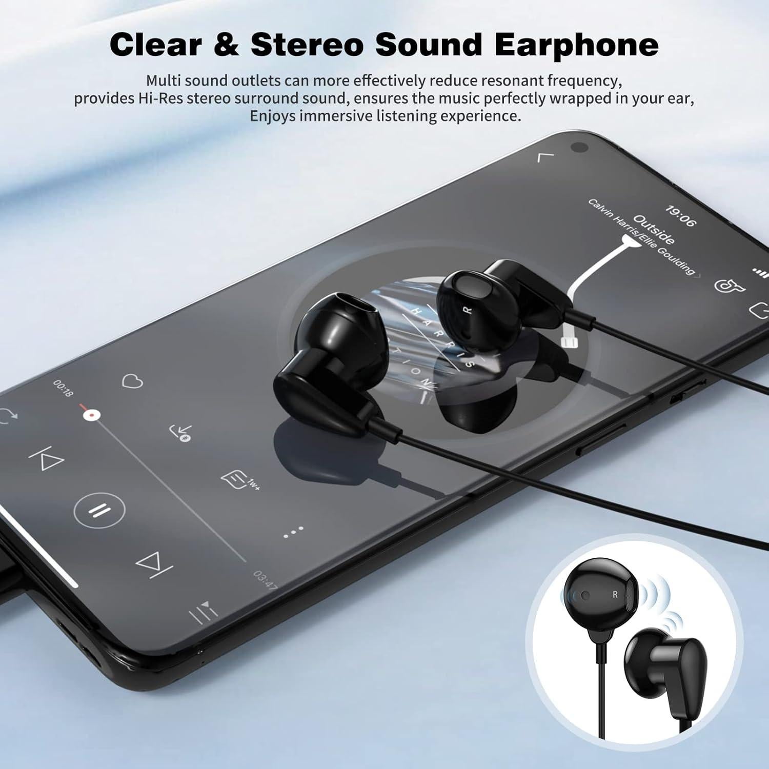 Auriculares USB Tipo C ACAGET con Micrófono y Control Remoto