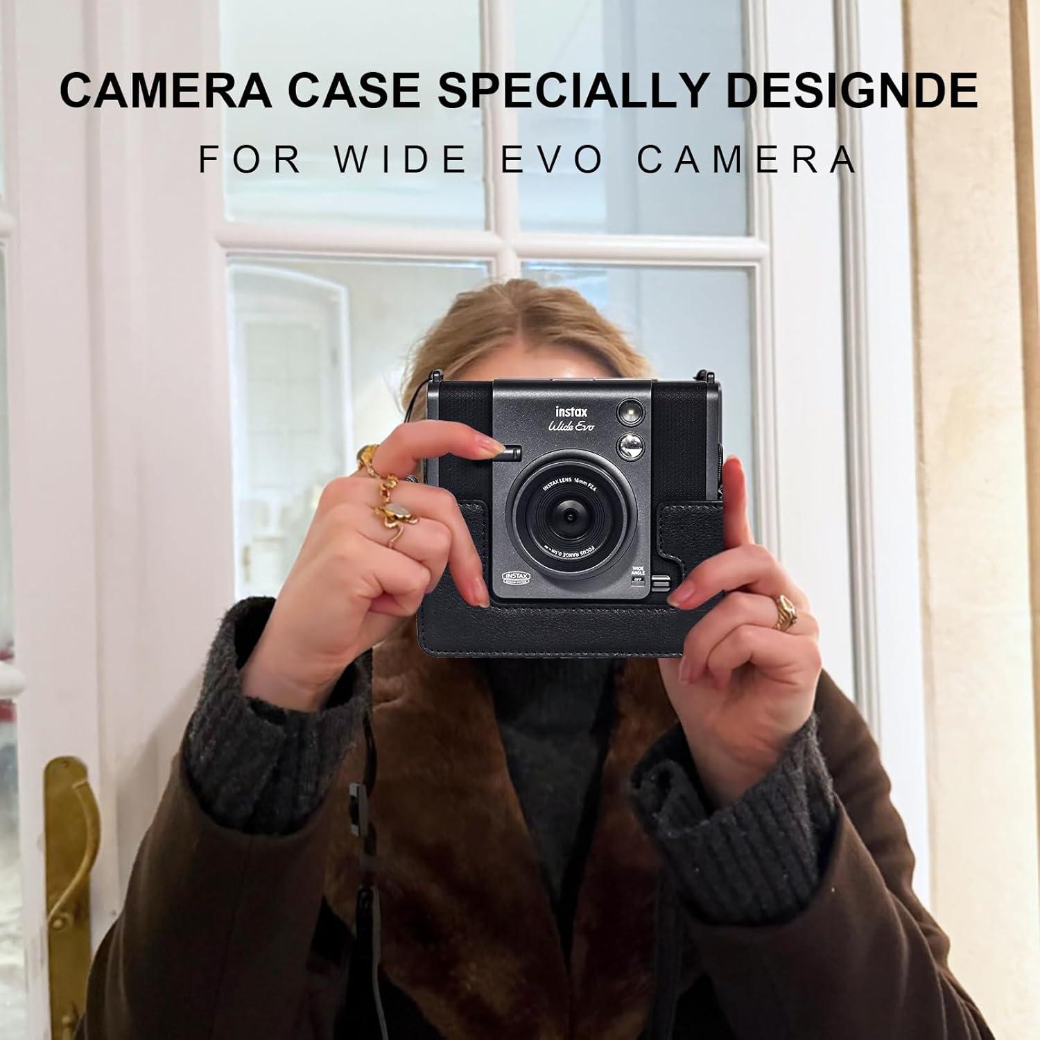 Funda de Cuero Retro WOGOZAN para Fujifilm Instax Wide EVO