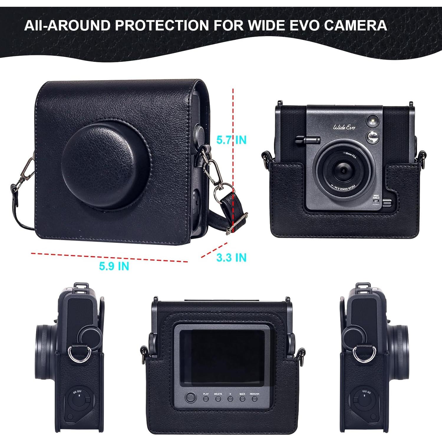 Funda de Cuero Retro WOGOZAN para Fujifilm Instax Wide EVO