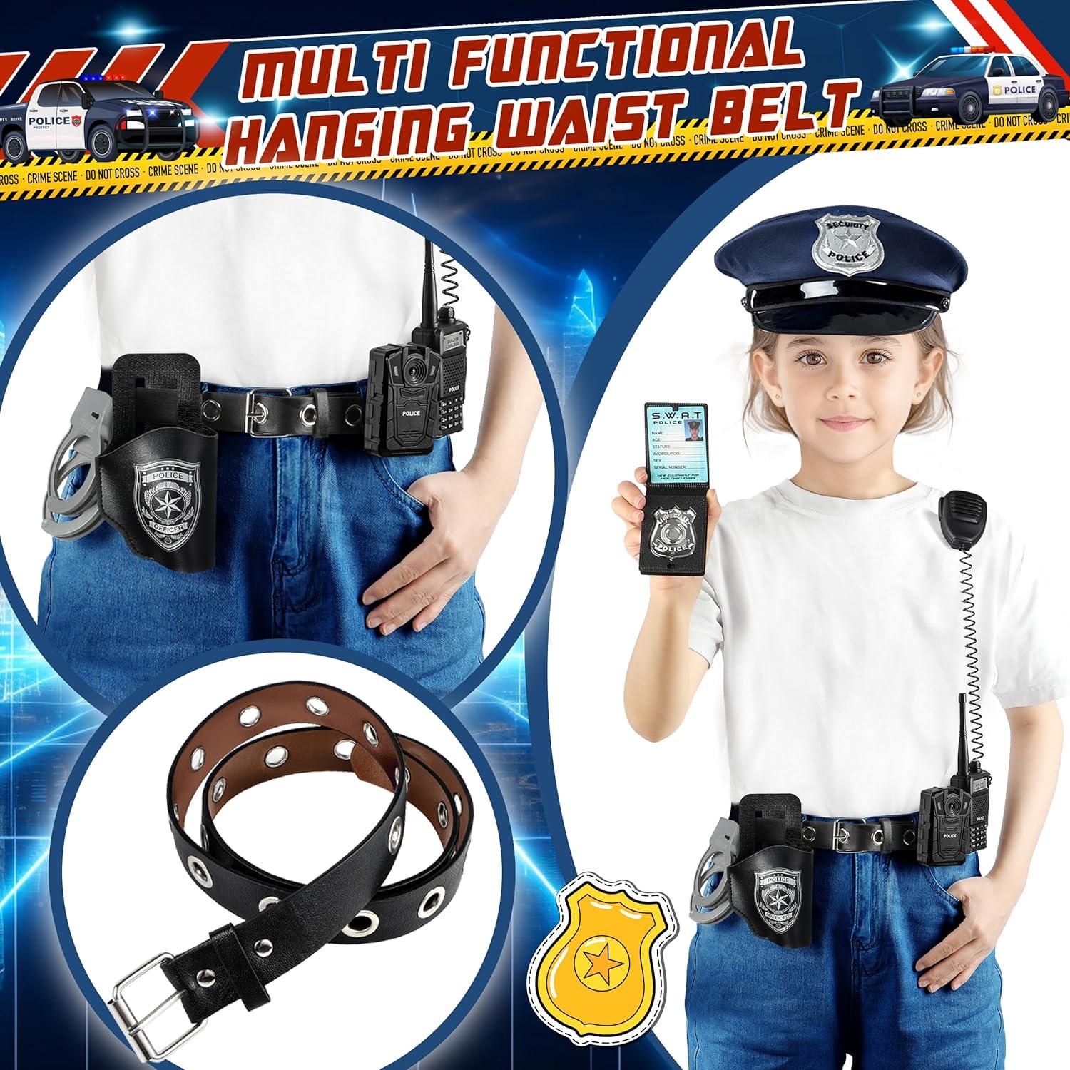 9 Piezas Accesorios de Disfraz de Policía Metemot para Niños