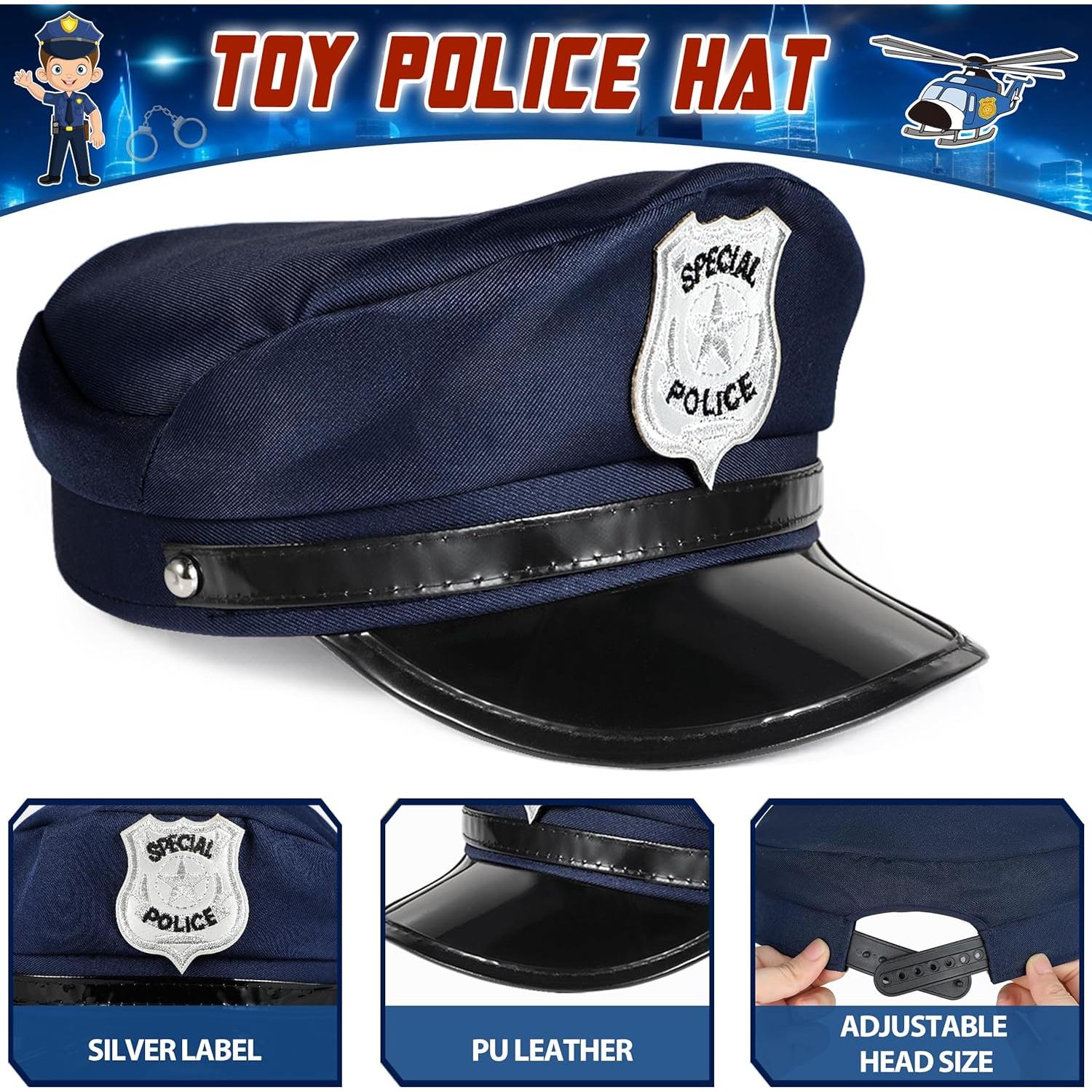 9 Piezas Accesorios de Disfraz de Policía Metemot para Niños