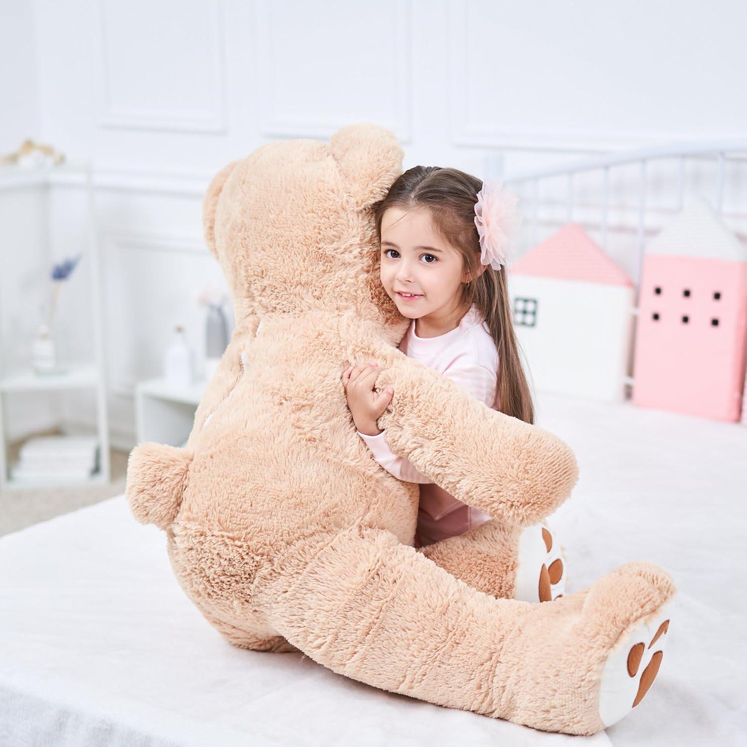 Osito de Peluche Gigante IKASA Marrón 99 cm Suave y Lavable