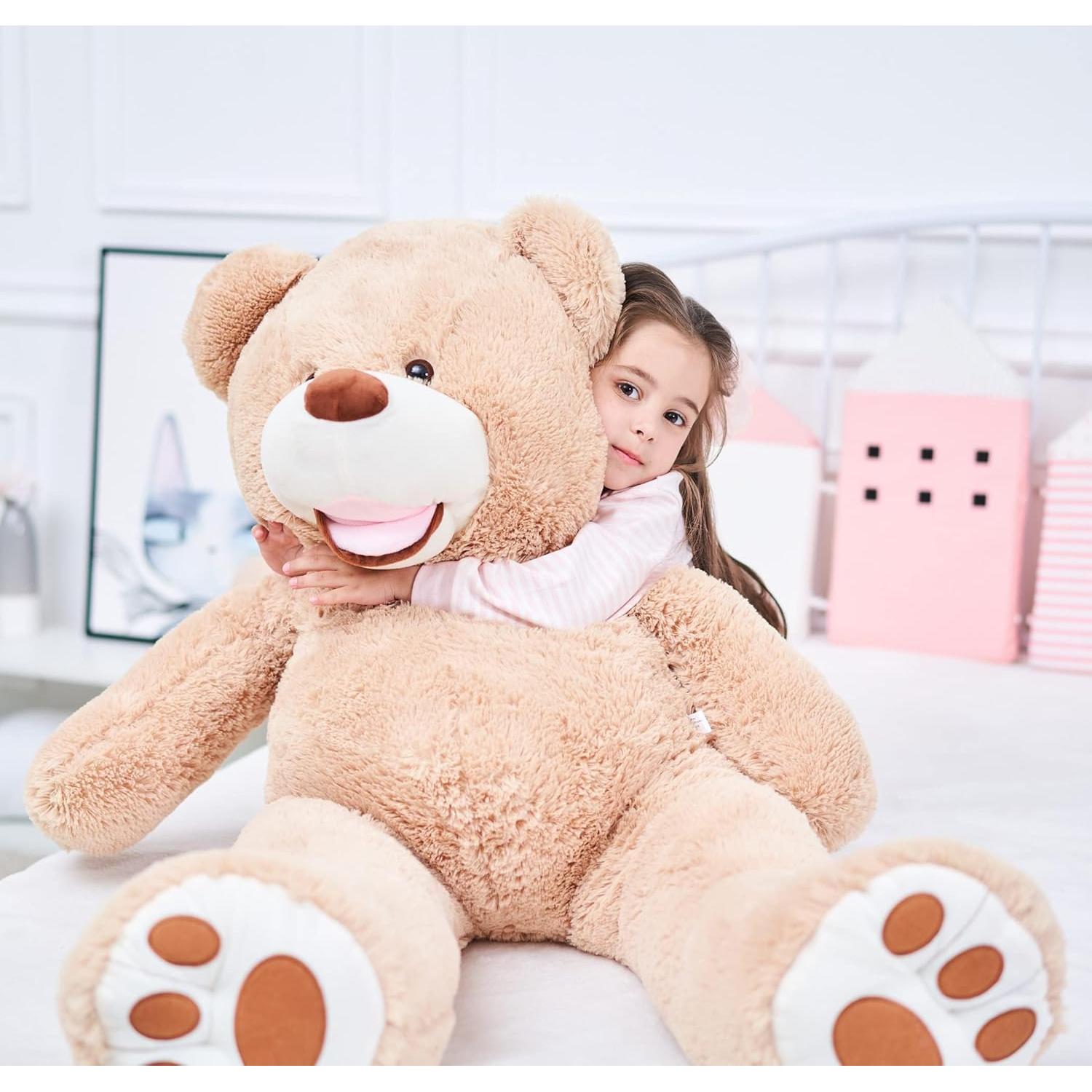 Osito de Peluche Gigante IKASA Marrón 99 cm Suave y Lavable