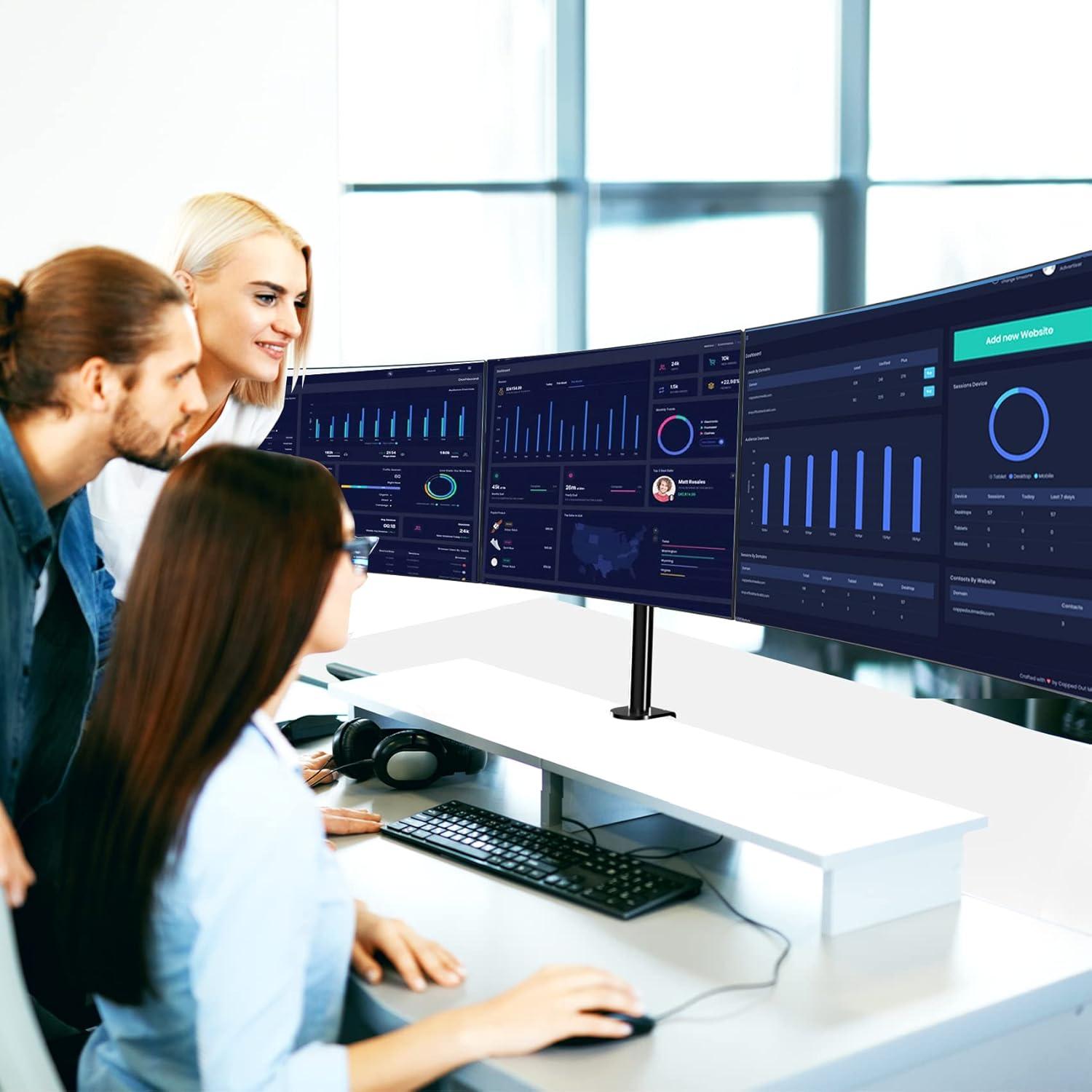 Soporte de Escritorio para Triple Monitor Suptek MD6463 Ajustable