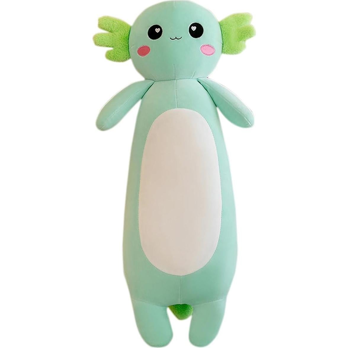 Peluche Axolotl Kekeso 80cm Suave Almohada Verde