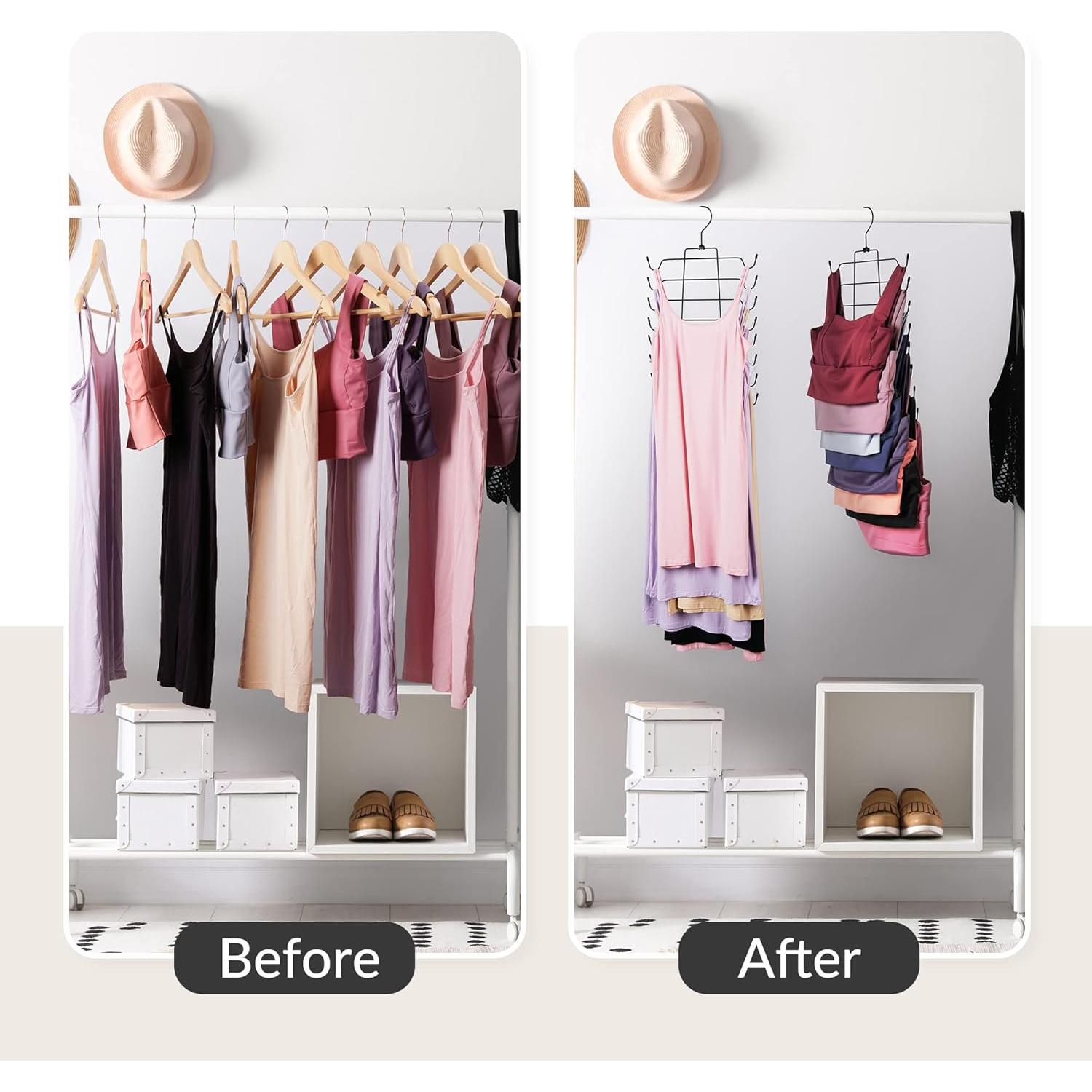 Perchero Multifuncional ZEDODIER Negro para Camisetas y Sujetadores