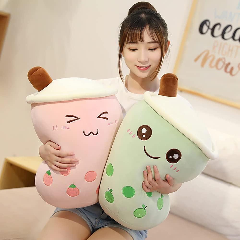 Almohada de Peluche Boba VHYHCY Rosa 34.8 cm Suave Kawaii