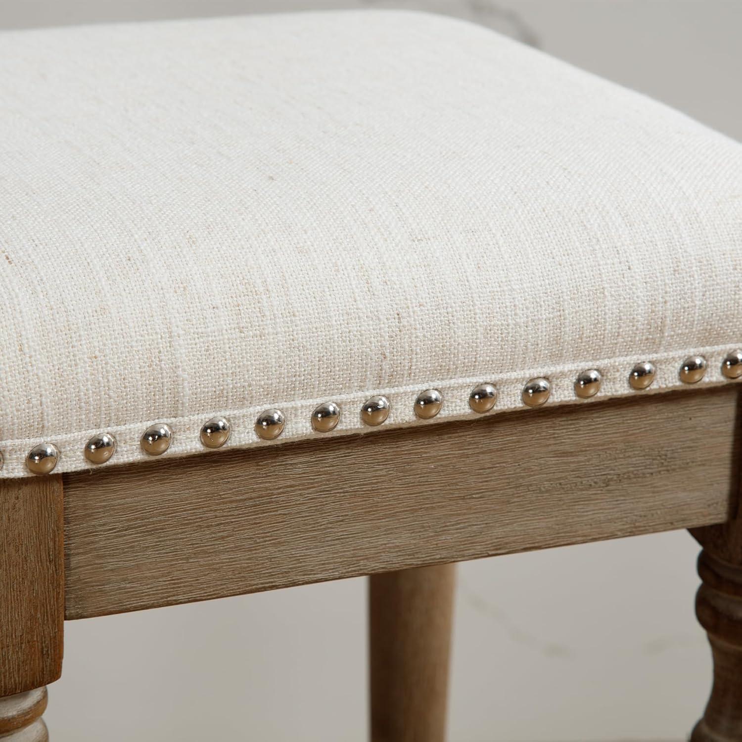 Taburetes de cocina LZAREAL rústicos sin respaldo juego de 2