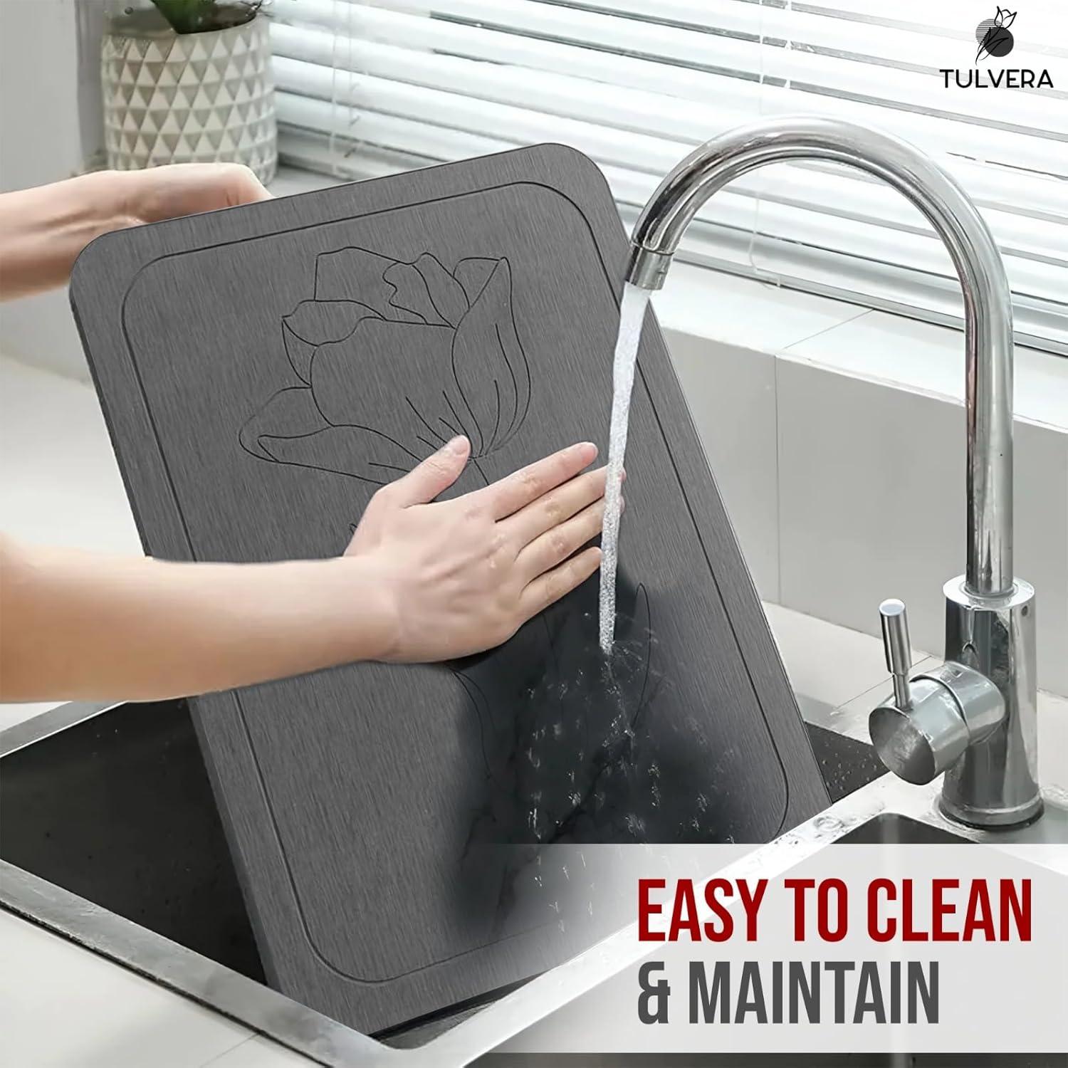 Alfombrilla de Secado de Piedra Diatomácea Tulvera 40x30cm