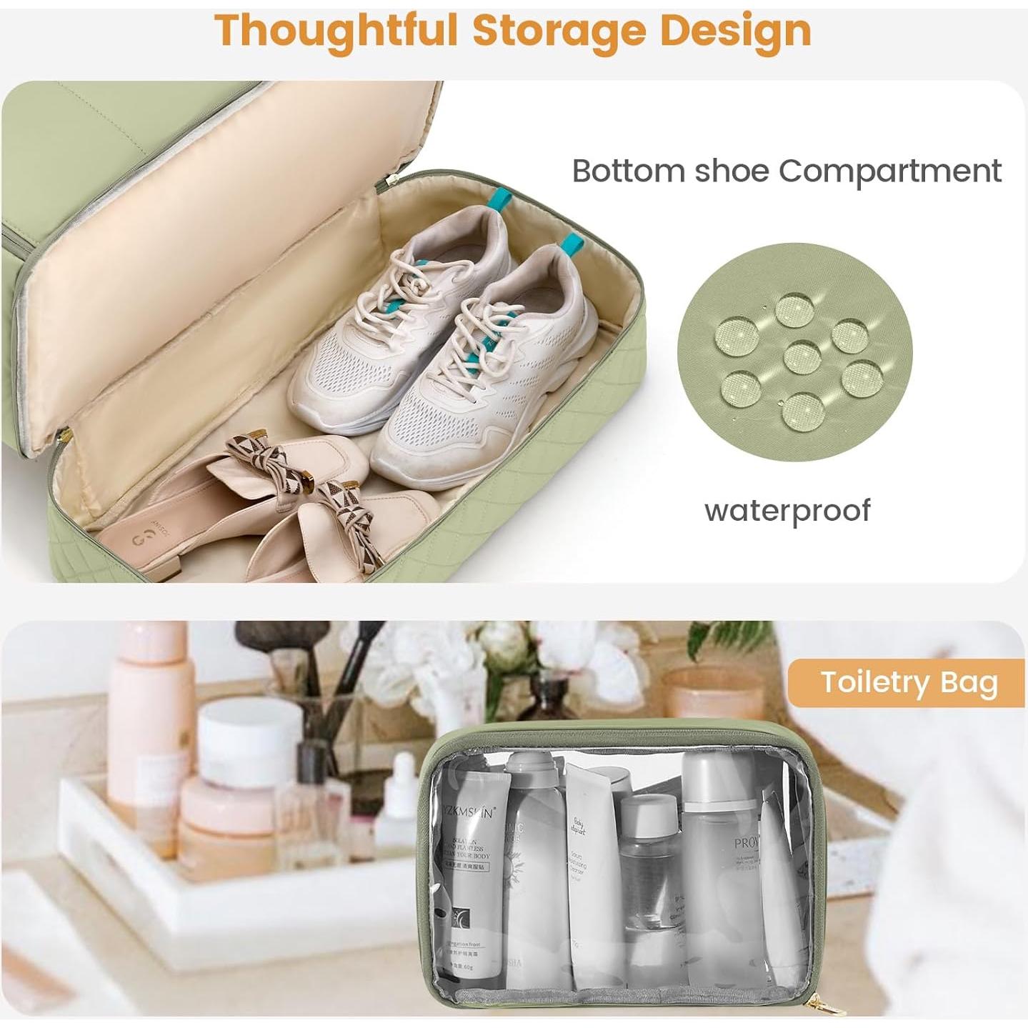 Bolsa de Viaje Convertible LOVEVOOK 2 en 1 con Compartimento para Zapatos