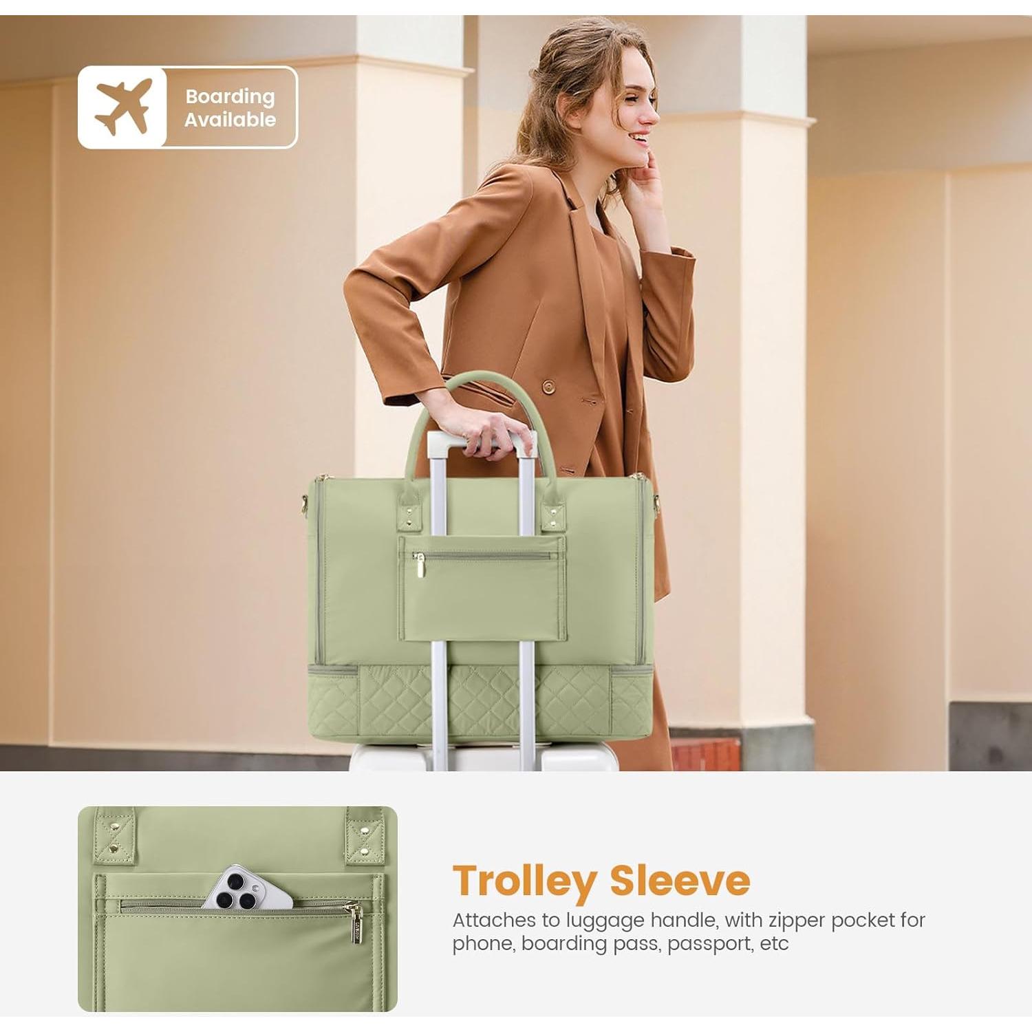 Bolsa de Viaje Convertible LOVEVOOK 2 en 1 con Compartimento para Zapatos