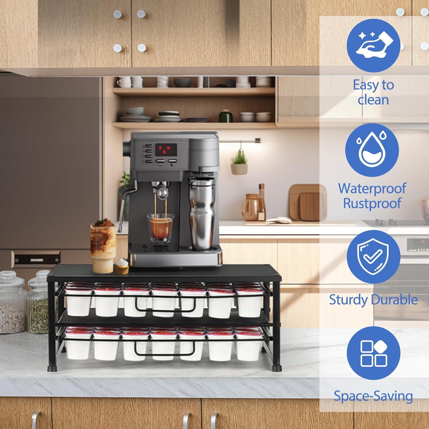 Organizador de K Cup ECOLOVI para 70 cápsulas, 2 niveles