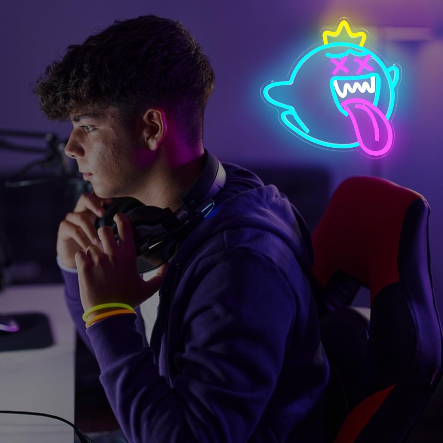 Luz de Neón King Boo LED Regulable para Decoración de Pared