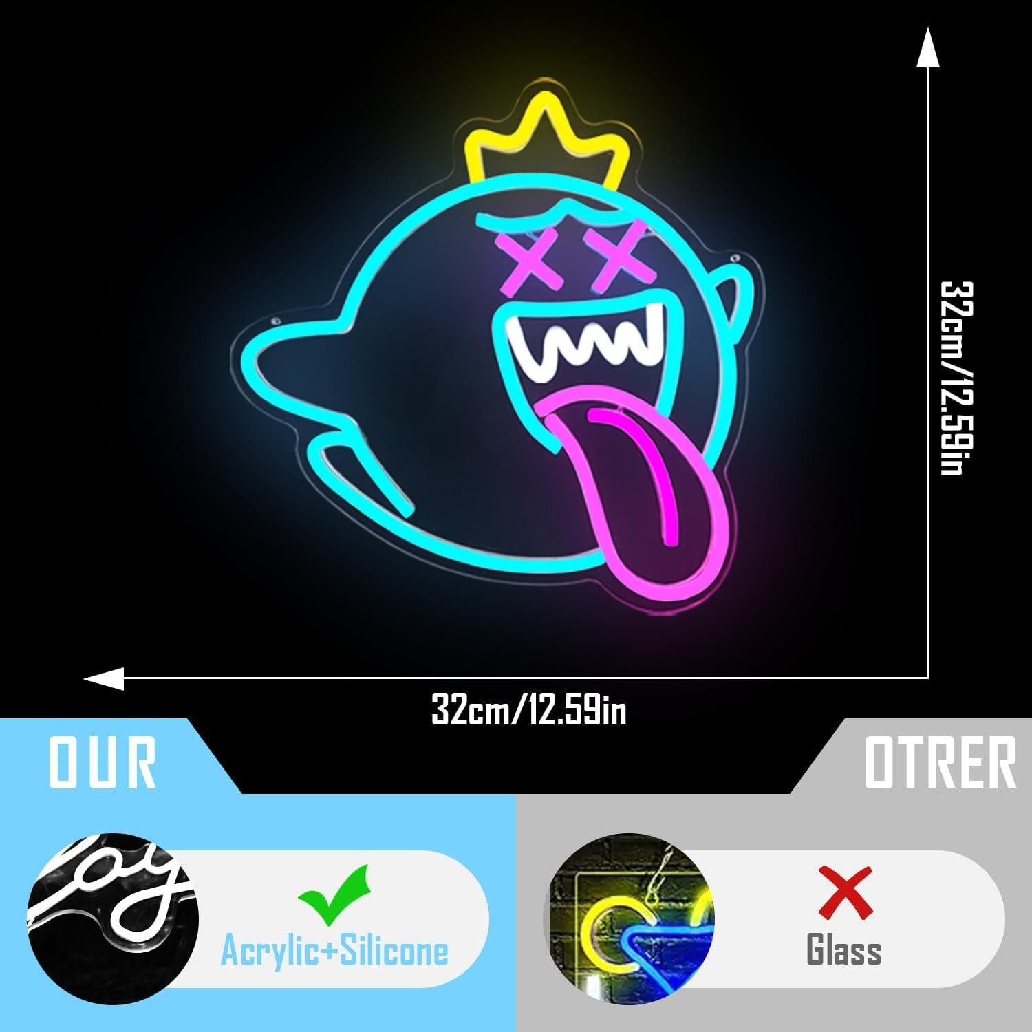 Luz de Neón King Boo LED Regulable para Decoración de Pared