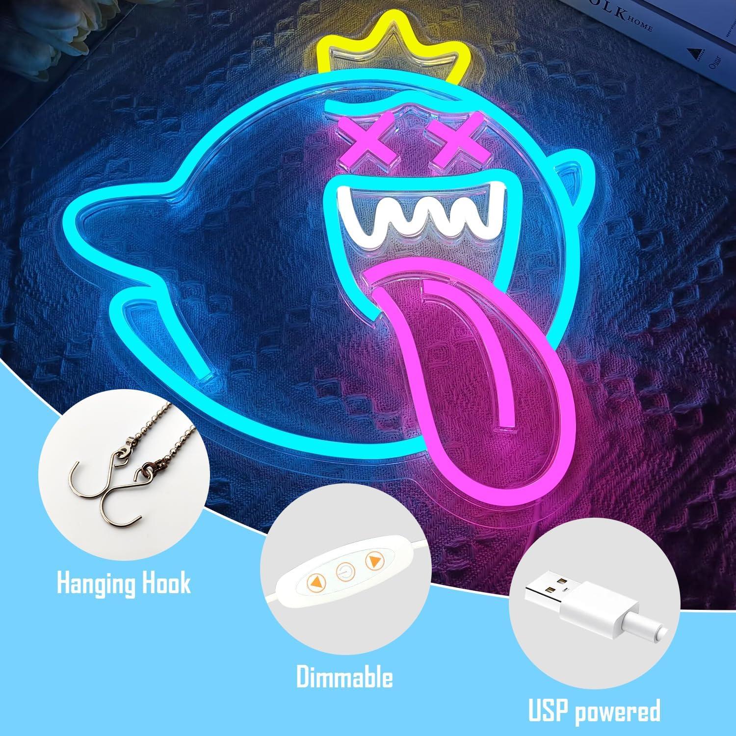 Luz de Neón King Boo LED Regulable para Decoración de Pared