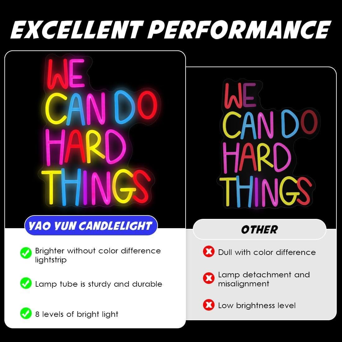 Letrero de Neón Multicolor Yao Yun 34x27 cm con Luz LED