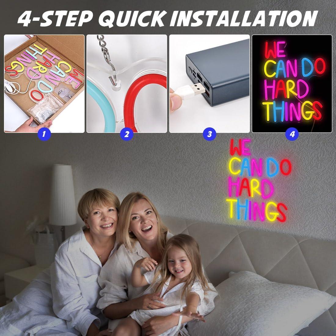 Letrero de Neón Multicolor Yao Yun 34x27 cm con Luz LED