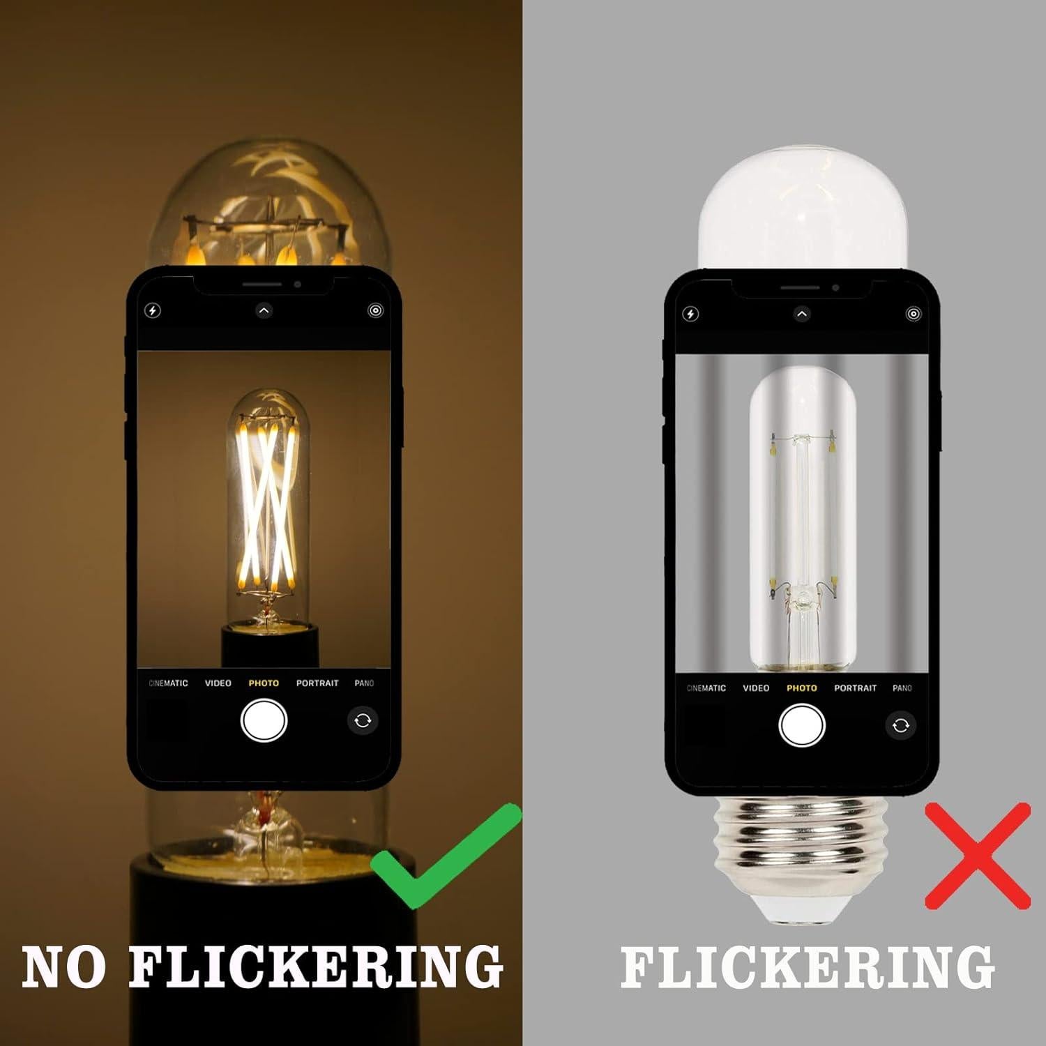 Bombilla LED Regulable E26 Yaoten T10 2W Blanco Cálido 2700K - 3 Pack