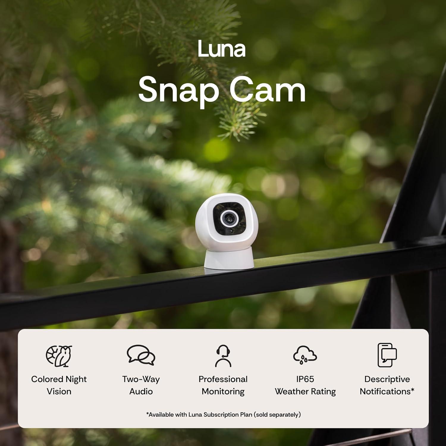 Cámara de Seguridad 2K Luna Home IP65 WiFi con Visión Nocturna