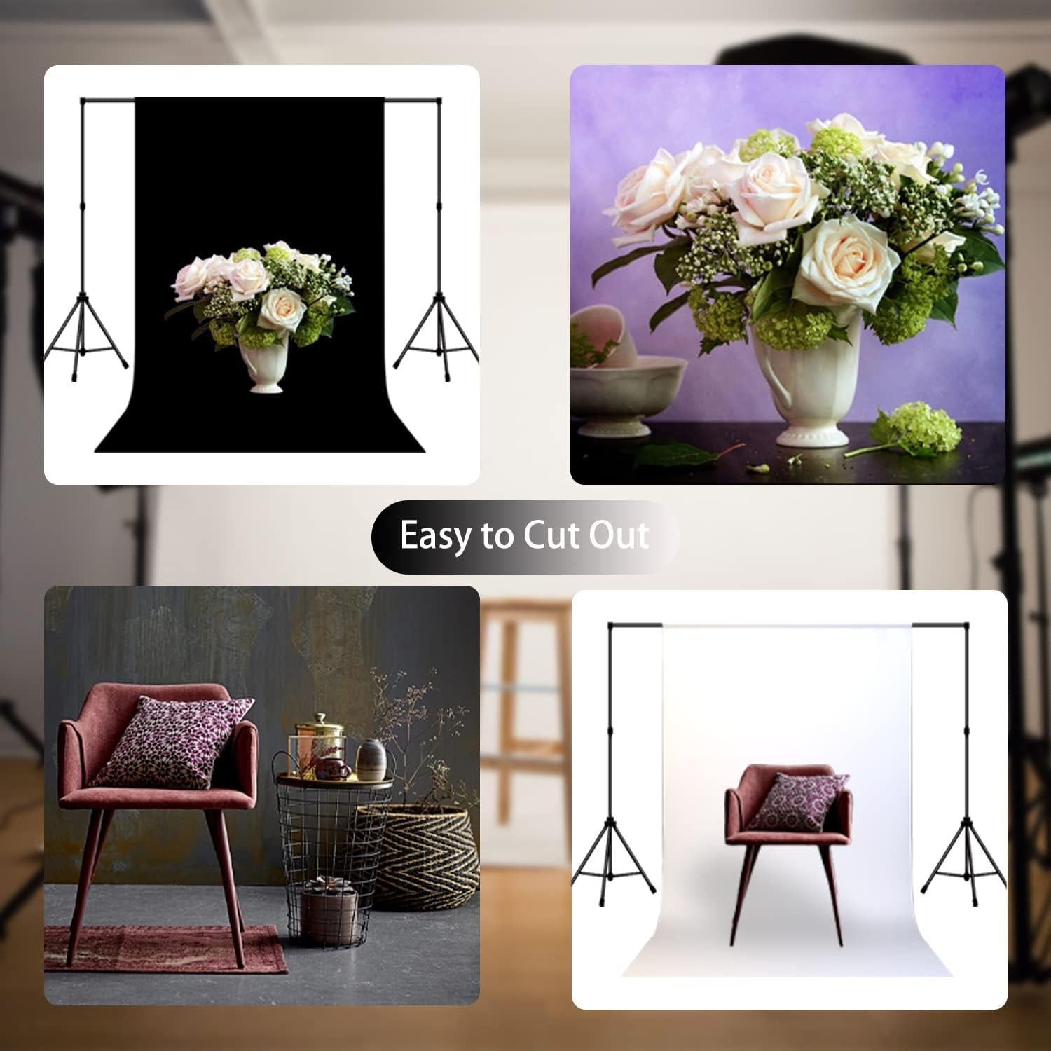 Fondo Reversible 2-en-1 KUSKX003 Negro y Blanco 1.5x2.1m