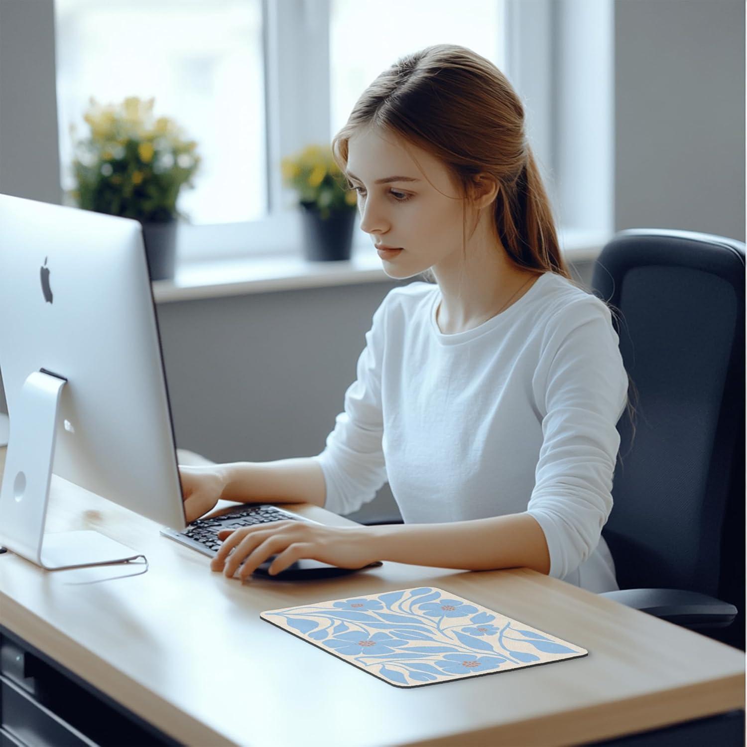 Alfombrilla de Ratón BAYOGITA Floral Azul 24.1x20.3 cm