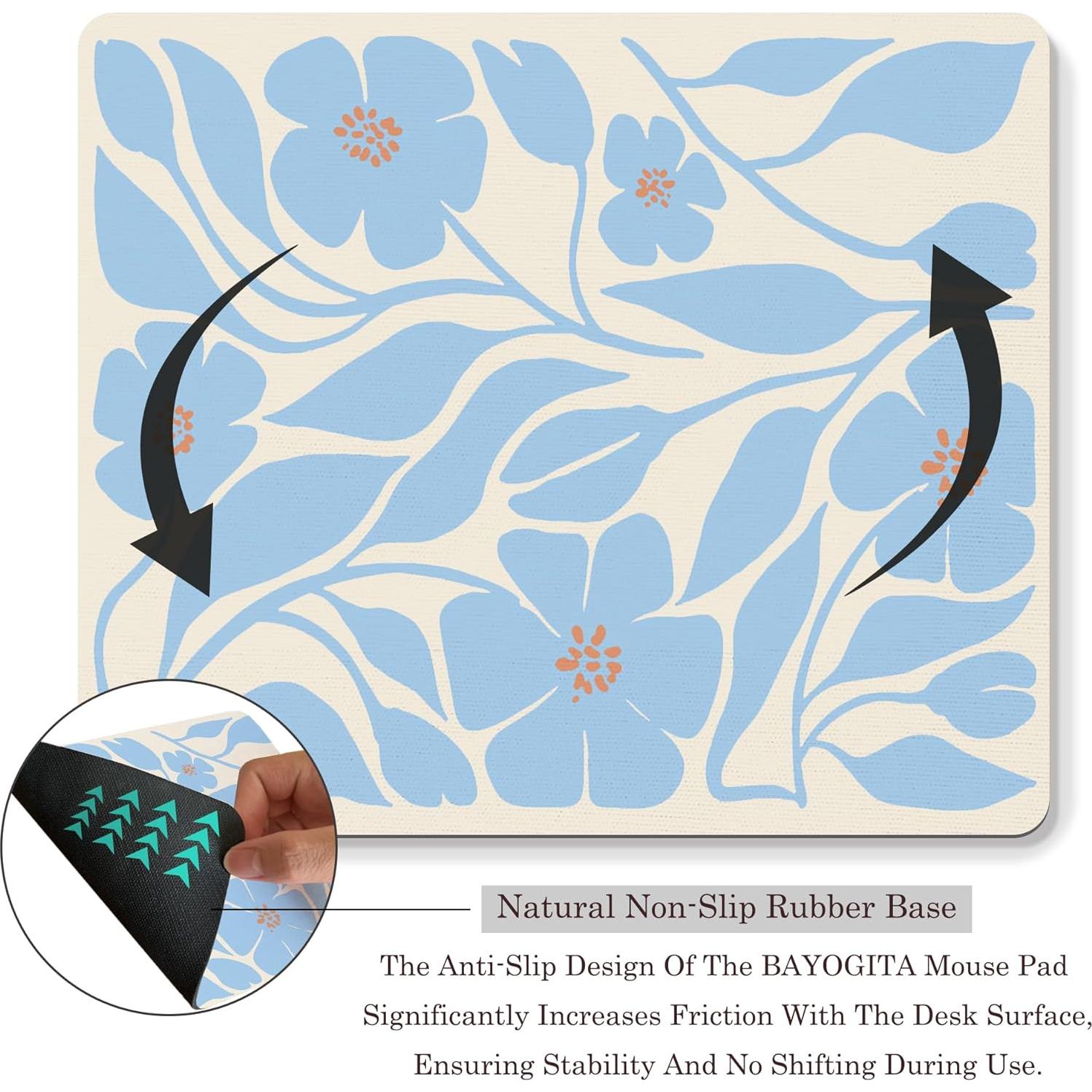 Alfombrilla de Ratón BAYOGITA Floral Azul 24.1x20.3 cm