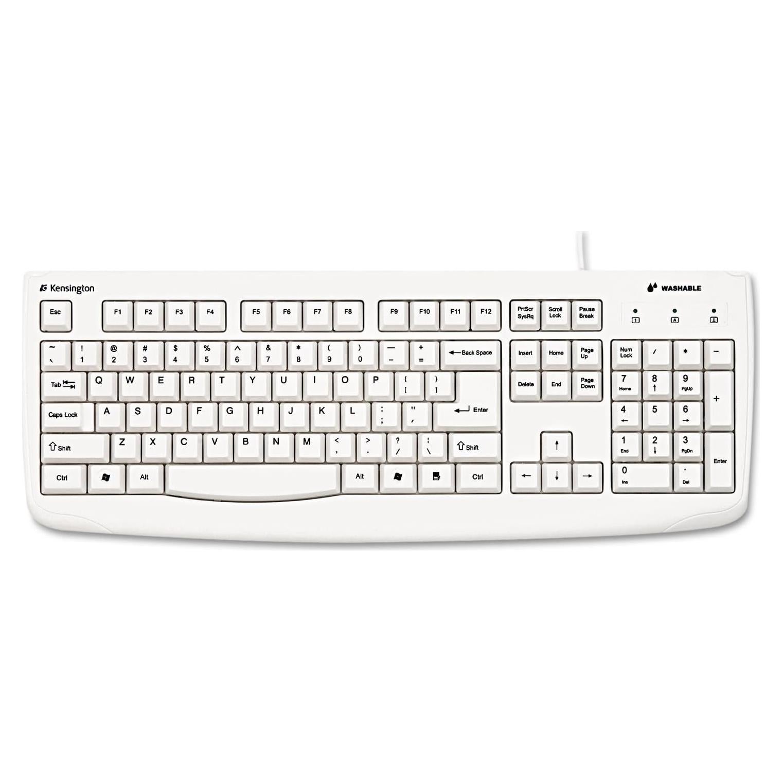 Teclado USB Lavable Kensington Pro Fit Blanco K64406US