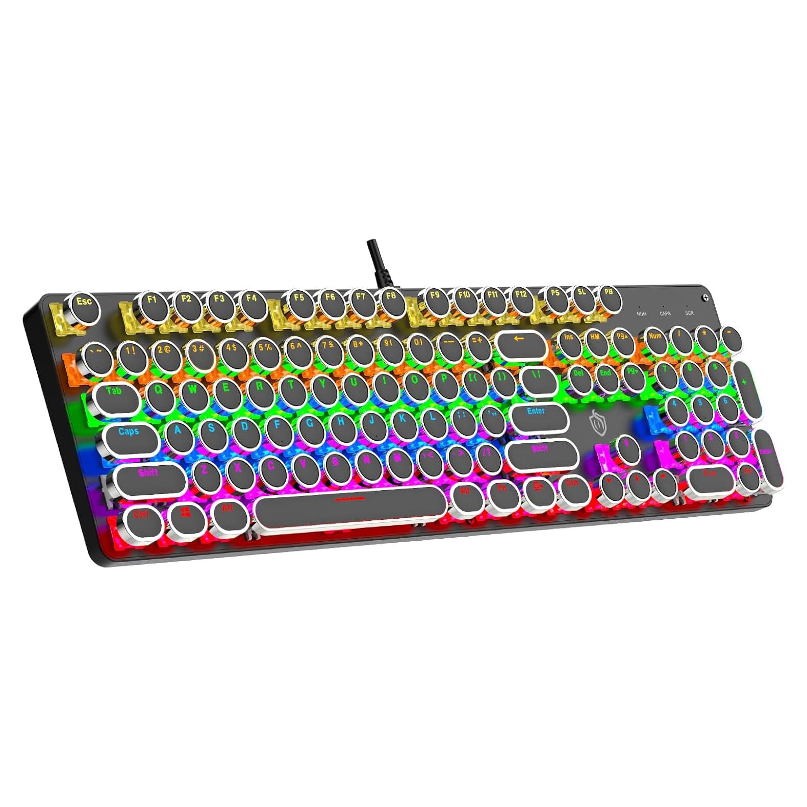 Teclado Mecánico Retroiluminado Gaozen Negro 104 Teclas