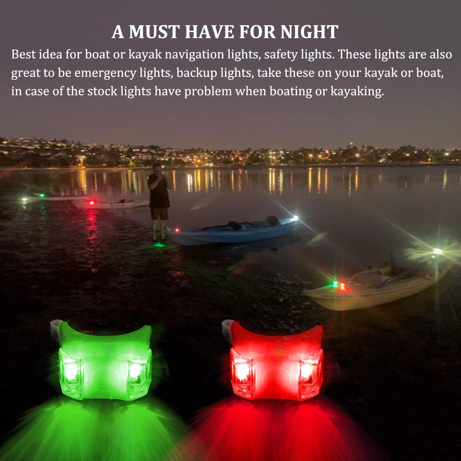 Luces de Navegación Botepon Rojas y Verdes para Kayak
