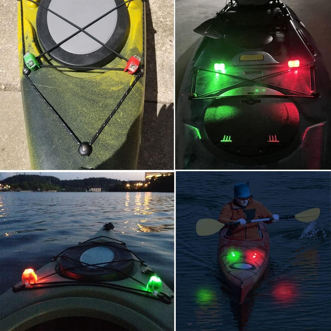 Luces de Navegación Botepon Rojas y Verdes para Kayak