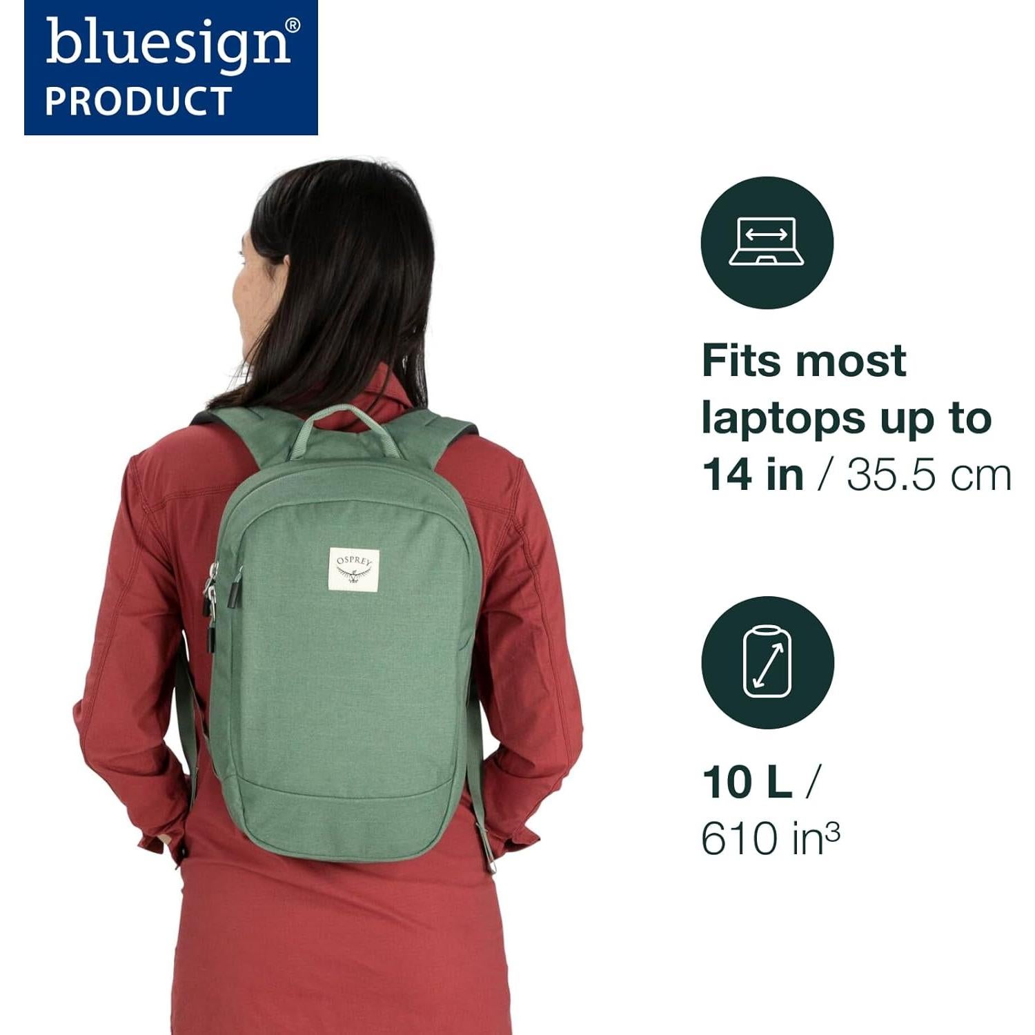 Mochila Osprey Arcane Small Day 10L Negra para Laptop 13"