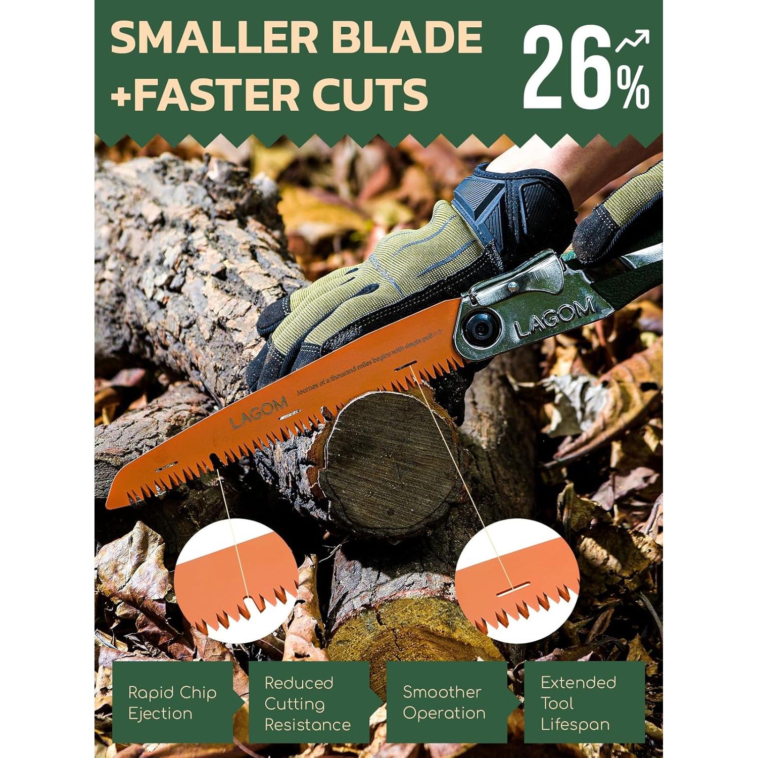 Sierra Plegable LAGOM 20.8 cm Acero SK5 Mango Ergonómico