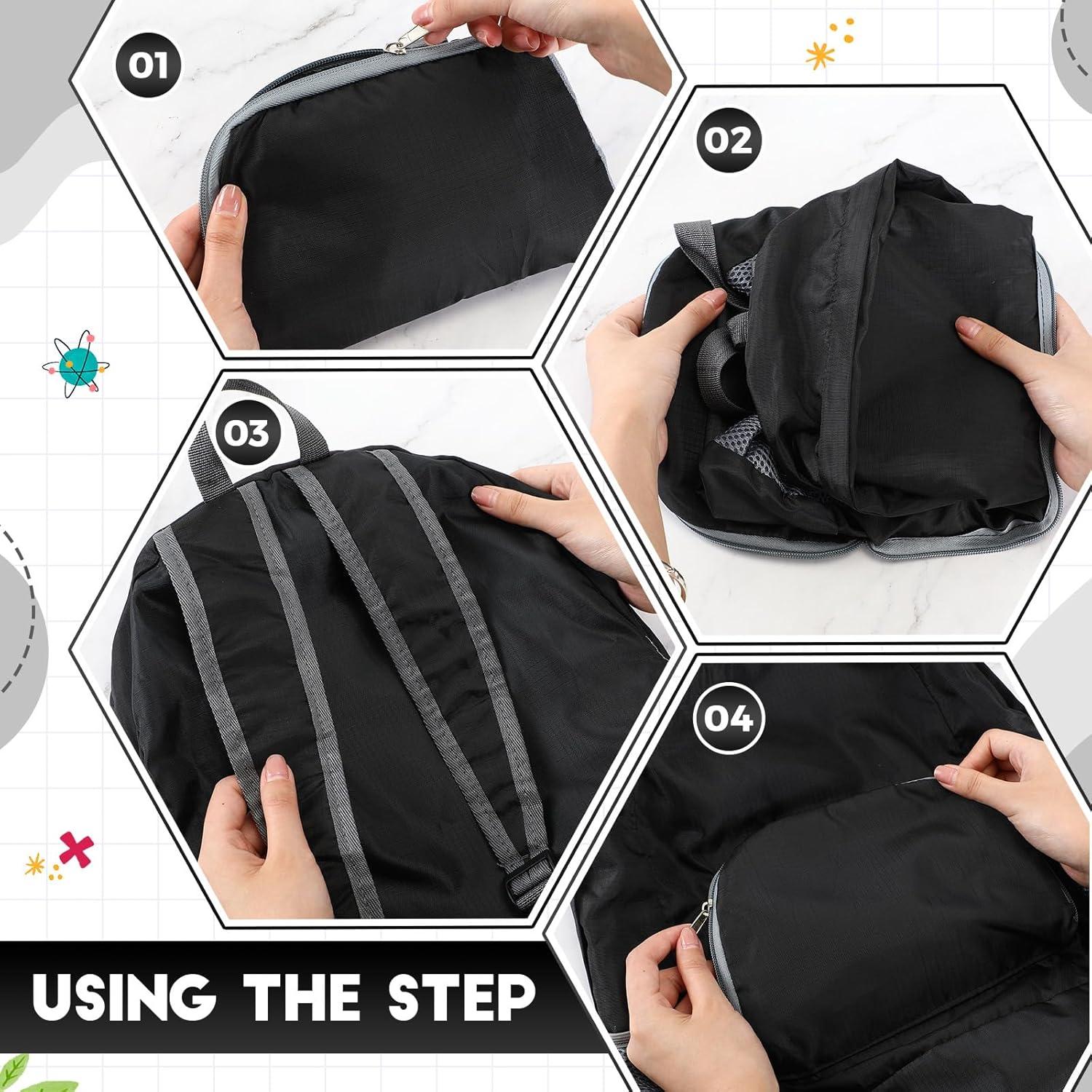 Mochilas ligeras Jexine 10 Pcs 41.91 cm Negro para Adultos