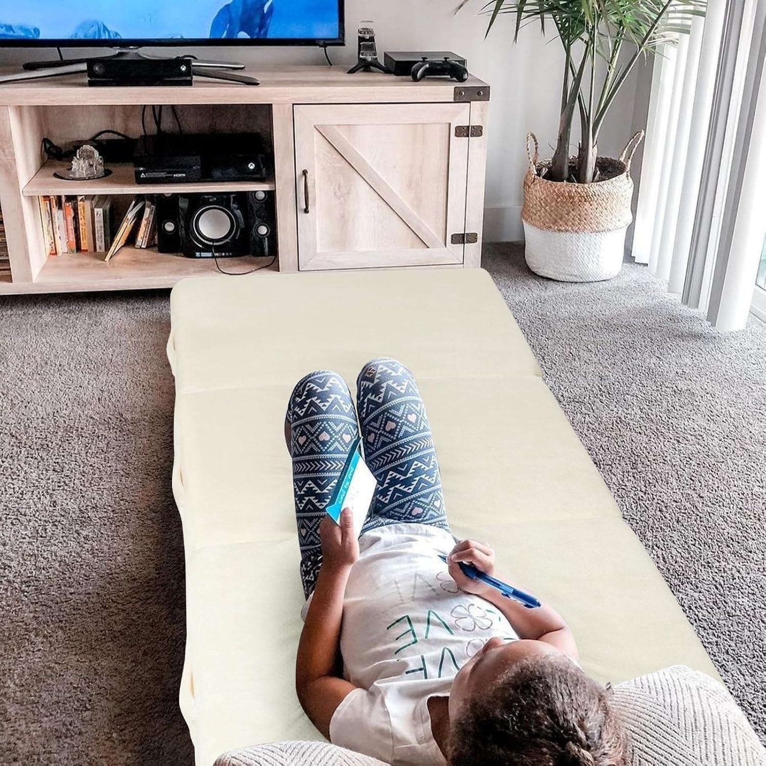 Colchón Plegable para Niños MeMoreCool 145x56 cm Beige