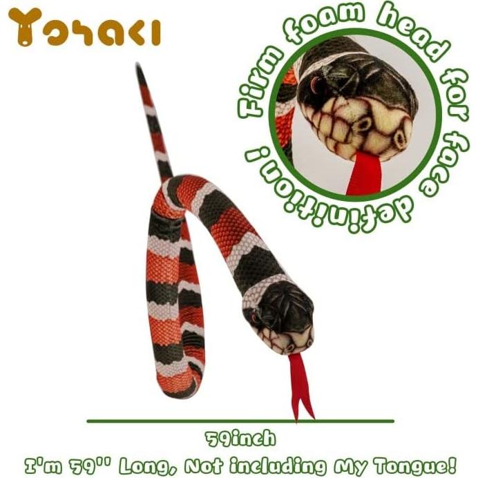 Juguete de Peluche Serpiente YOHAKI 150 cm Suave y Realista