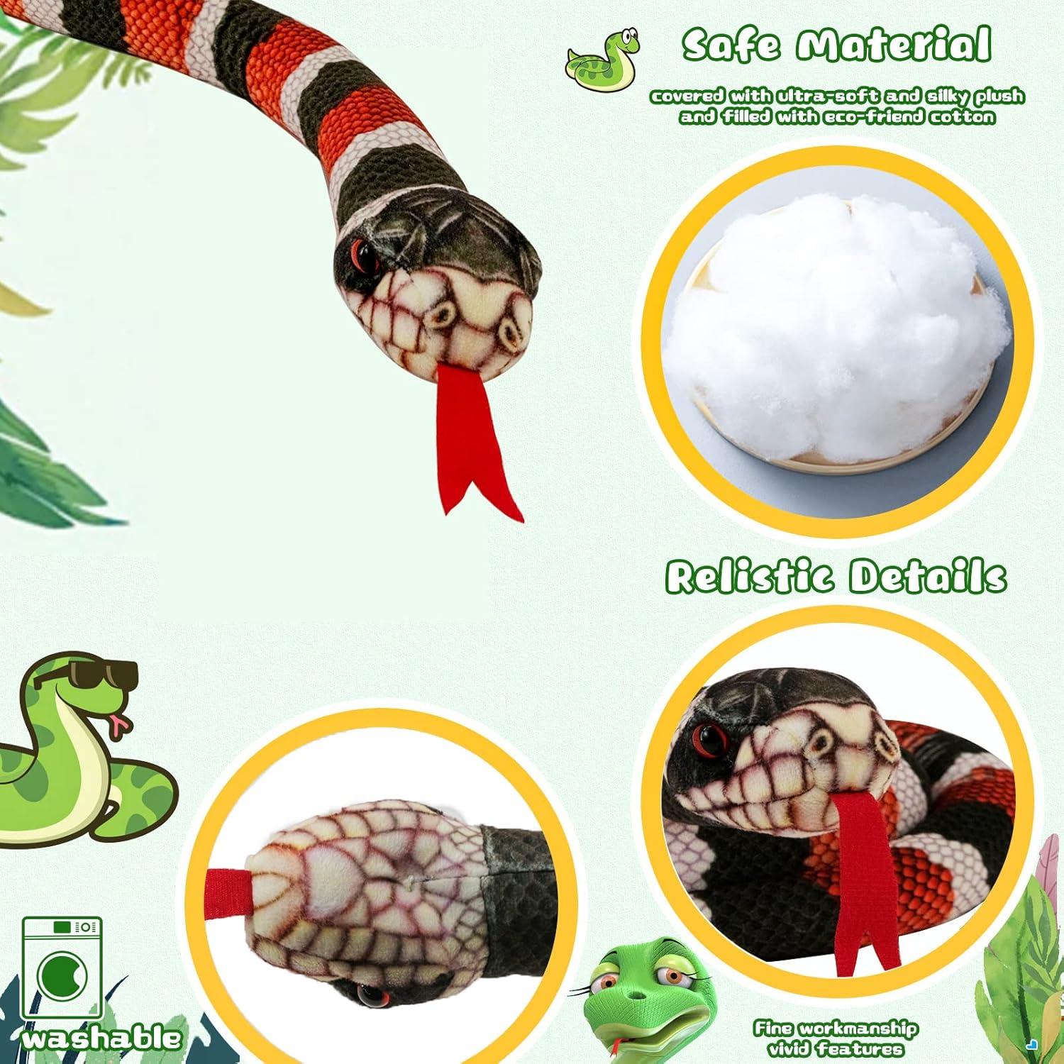 Juguete de Peluche Serpiente YOHAKI 150 cm Suave y Realista