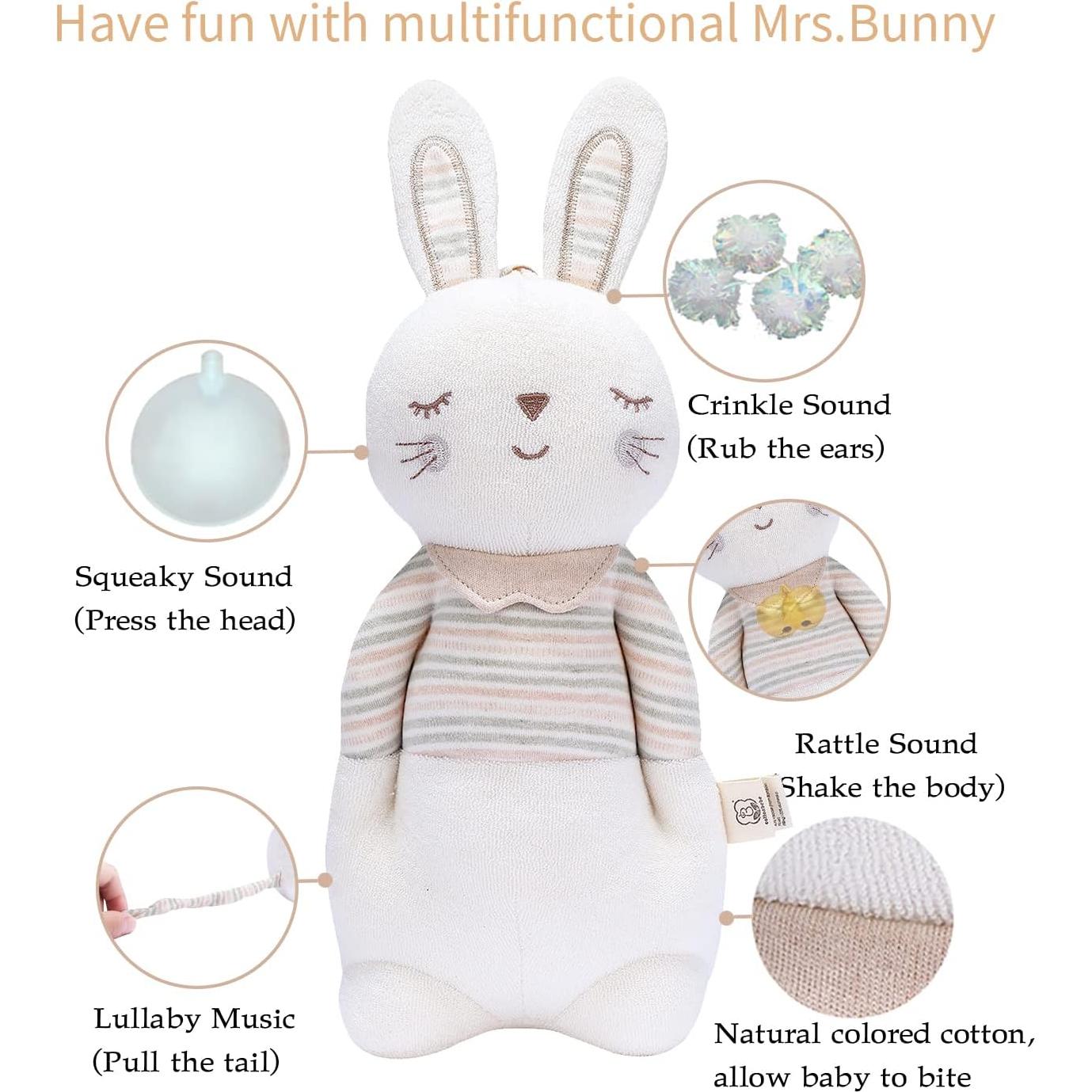 Juguete de Peluche Musical Cottonbebe Conejita 35.5cm