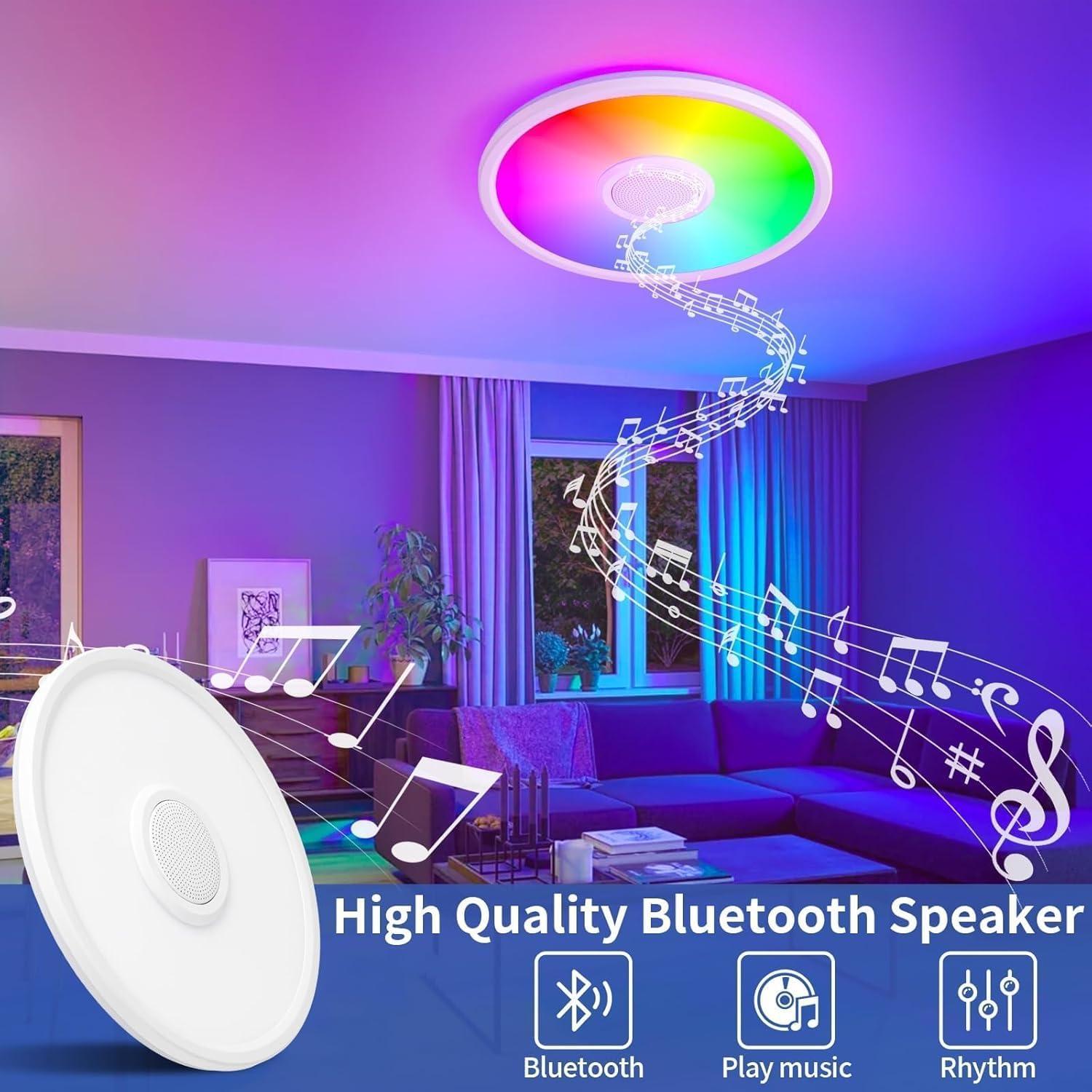 Luz de Techo LED RGB UprizeP 24W con Altavoz Bluetooth