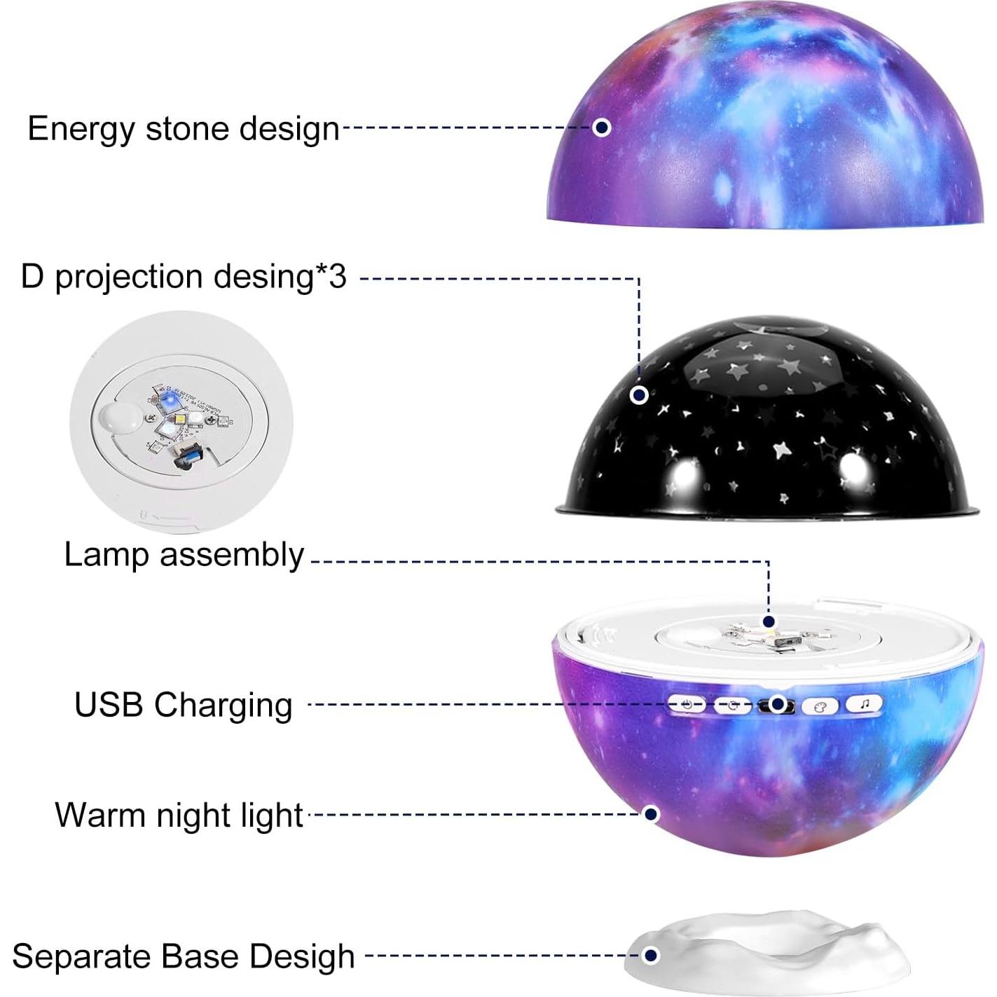 Proyector de Estrellas BAISIQI Luz Nocturna 54 Modos